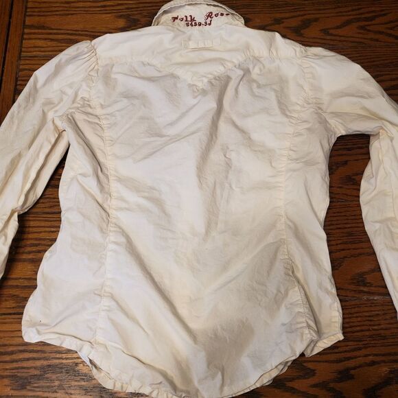 Johnny Was folk rose embroidered snap blouse - Picture 5 of 5